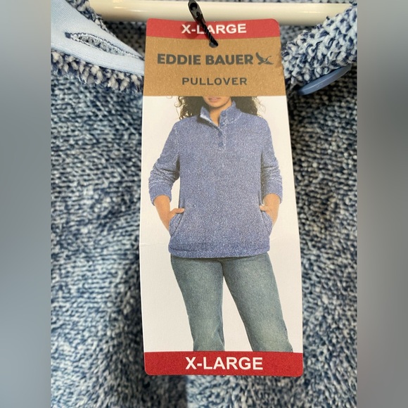 NWT Eddie Bauer Fleece 1/4 Button Pullover- XL. - Picture 6 of 10